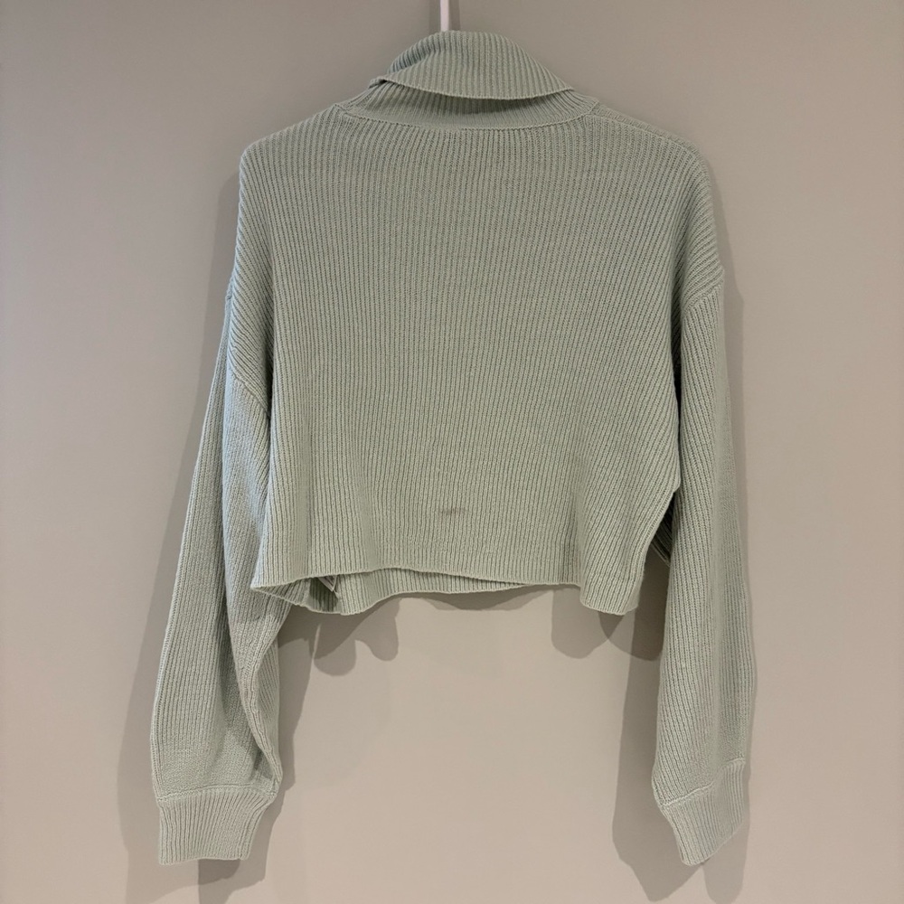 Divided Mint Ribbed Turtleneck Sweater Large - Picture 2 of 6